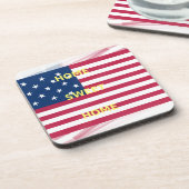 Vlag "Home Sweet Home" Kunstdruk Drankjes Onderzetter (Linkerzijde)