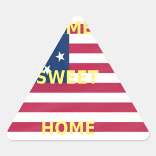 Vlag "Home Sweet Home" Kunstdruk Driehoek Sticker