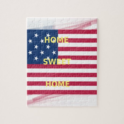 Vlag "Home Sweet Home" Kunstdruk Legpuzzel (Verticaal)