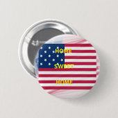 Vlag "Home Sweet Home" Kunstdruk Ronde Button 5,7 Cm (Voorkant /achterkant)