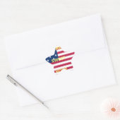 Vlag "Home Sweet Home" Kunstdruk Ster Sticker (Envelop)