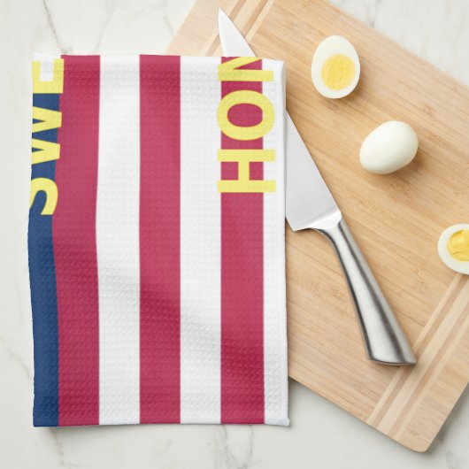 Vlag "Home Sweet Home" Kunstdruk Theedoek (Quarter Fold)