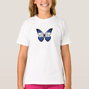 Vlag Honduras Butterfly T-shirt