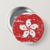  vlag Hongkong Ronde Button 7,6 Cm (Voorkant /achterkant)