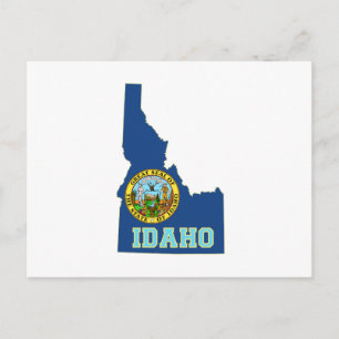 Vlag Idaho Map Shaped State Briefkaart