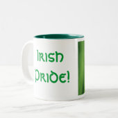 Vlag, Ierse Pride! Tweekleurige Koffiemok (Voorkant links)
