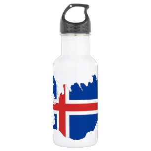 vlag IJsland Waterfles