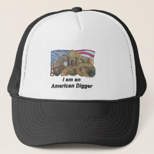 Vlag ik ben een Amerikaanse Digger Trucker Pet