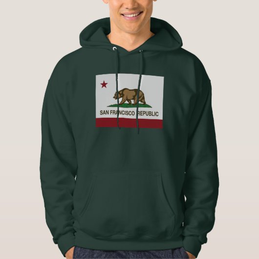 Vlag in de Republiek San Francisco Hoodie (Voorkant)