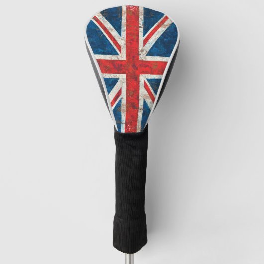 Vlag in de vlag van Groot-Brittannië Golfheadcover (Voorkant)