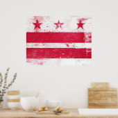 Vlag in het district Columbia Poster (Keuken)