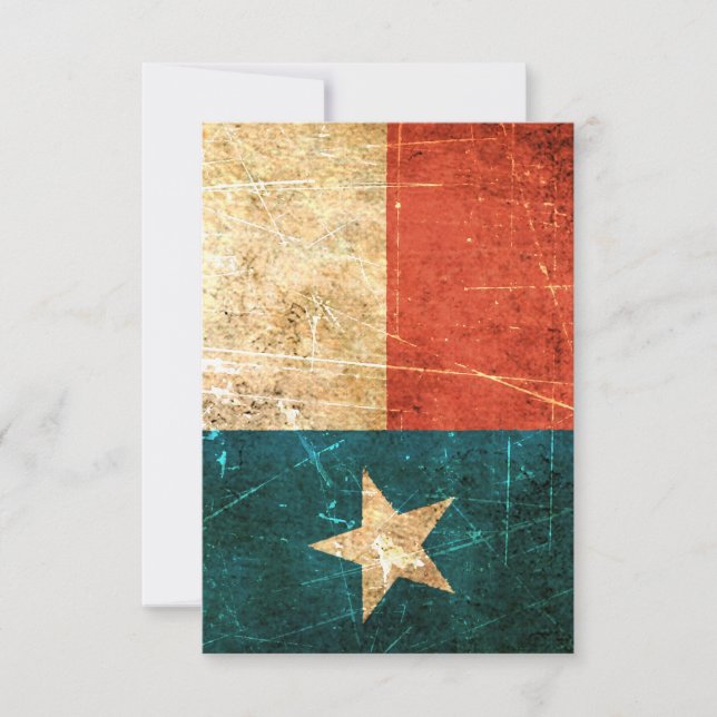 Vlag in Texas, gescoffed en versleten (Voorkant)