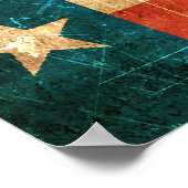 Vlag in Texas, gescoffed en versleten Poster (Hoek)