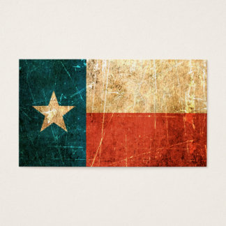 Vlag in Texas, gescoffed en versleten Visitekaartjes