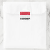  vlag Indonesië Ronde Sticker (Tas)