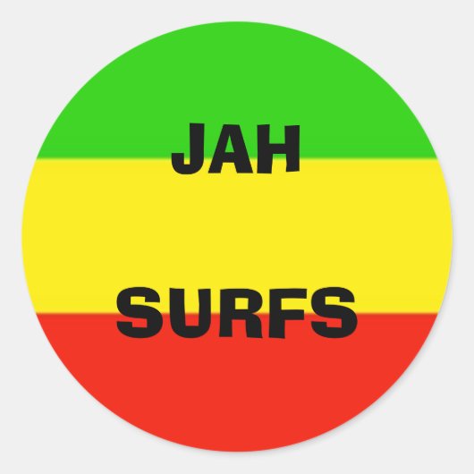 vlag, JAHSURFS Ronde Sticker (Voorkant)
