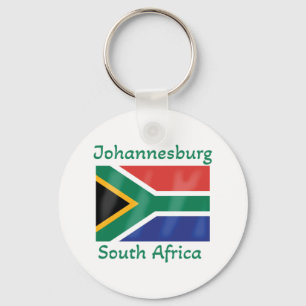 Vlag Johannesburg Zuid-Afrika Sleutelhanger