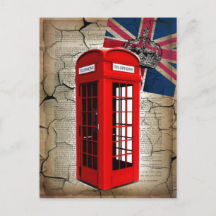 vlag jubileum kroonrode telefooncel briefkaart