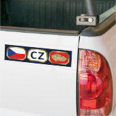 Vlag kaart code bumpersticker Tsjechië (Op Truck)