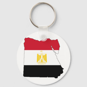 Vlag/kaart van Egypte Sleutelhanger