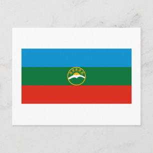 Vlag Karachay-Cherkess Briefkaart