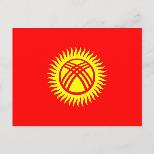 Vlag Kirgizië Briefkaart (Voorkant)