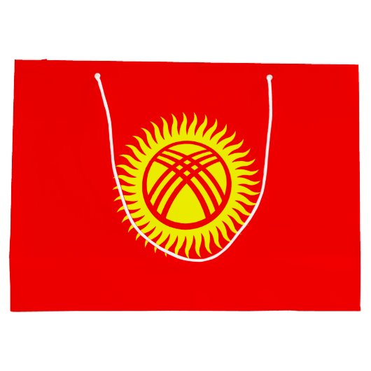 Vlag Kirgizië Groot Cadeauzakje (Achterkant)
