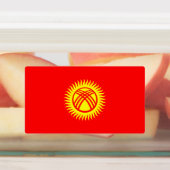 Vlag Kirgizië Labels (Aangebracht)