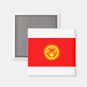 Vlag Kirgizië Magneet (Voorkant / Achterkant)