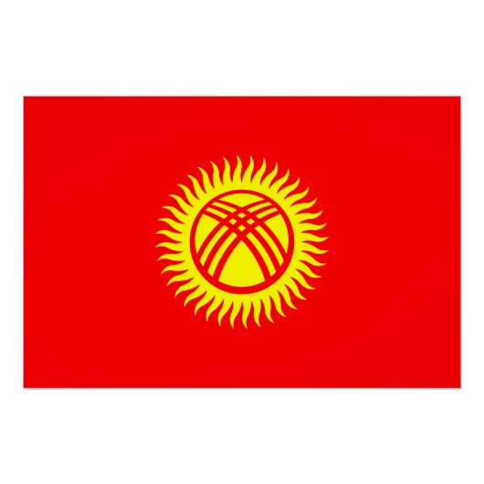 Vlag Kirgizië Perfect Poster (Voorkant)