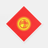 Vlag Kirgizië Servet (Hoek)