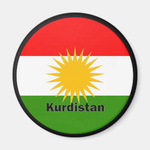 Vlag Koerdistan Roundel Magneet
