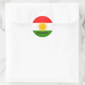 Vlag Koerdistan Roundel Ronde Sticker (Tas)