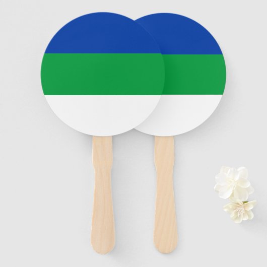 Vlag Komi Handwaaier (Voorkant en achterkant)