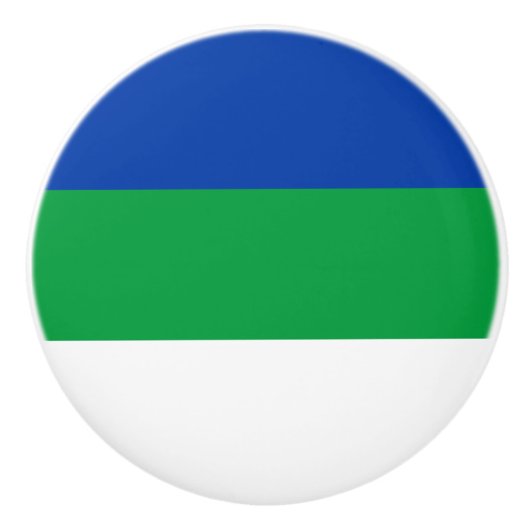 Vlag Komi Keramische Knop (Voorkant)