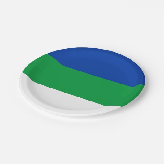 Vlag Komi Papieren Bordje (Gekanteld)