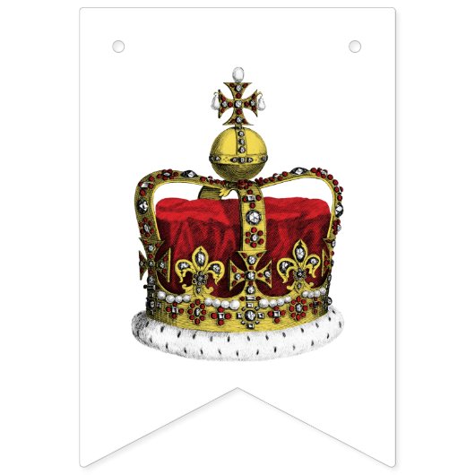 Vlag koninklijke kroon en vlag van de Unie Vlaggetjes (Eerste vlag)