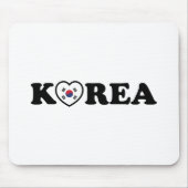 vlag Korea Love Heart Muismat (Voorkant)