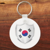 vlag Korea Silver Shield Sleutelhanger (Voorkant)