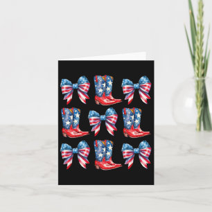 Vlag Laarzen En Strikken 4 Juli Cowgirl Westers 1 Kaart