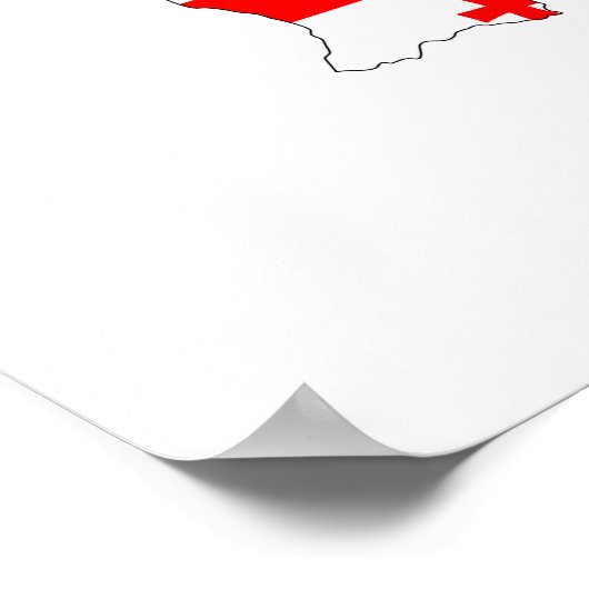 vlag land georgië - symbool poster (Hoek)