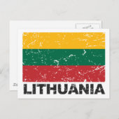  vlag Litouwen Briefkaart (Voorkant / Achterkant)