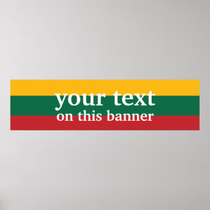 vlag Litouwen Poster