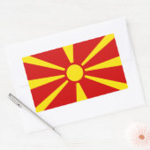 vlag Macedonië Rechthoekige Sticker (Envelop)