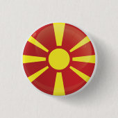 vlag Macedonië rondepictogram Ronde Button 3,2 Cm (Voorkant)