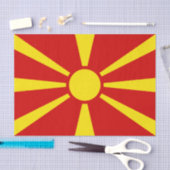 vlag Macedonië Tissuepapier (Craft)