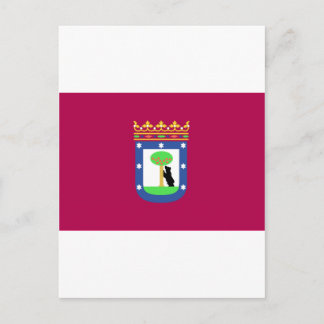 Vlag Madrid Spanje (stad) Briefkaart