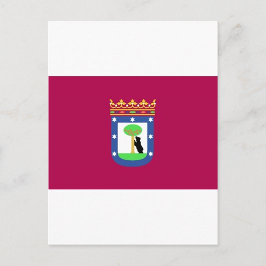 Vlag Madrid Spanje (stad) Briefkaart (Voorkant)