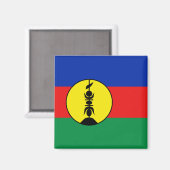 Vlag magneet Nieuw-Caledonië (Voorkant / Achterkant)