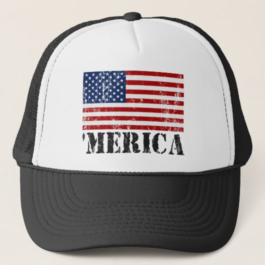  vlag "MERICA US Flag Trucker Pet (Voorkant)